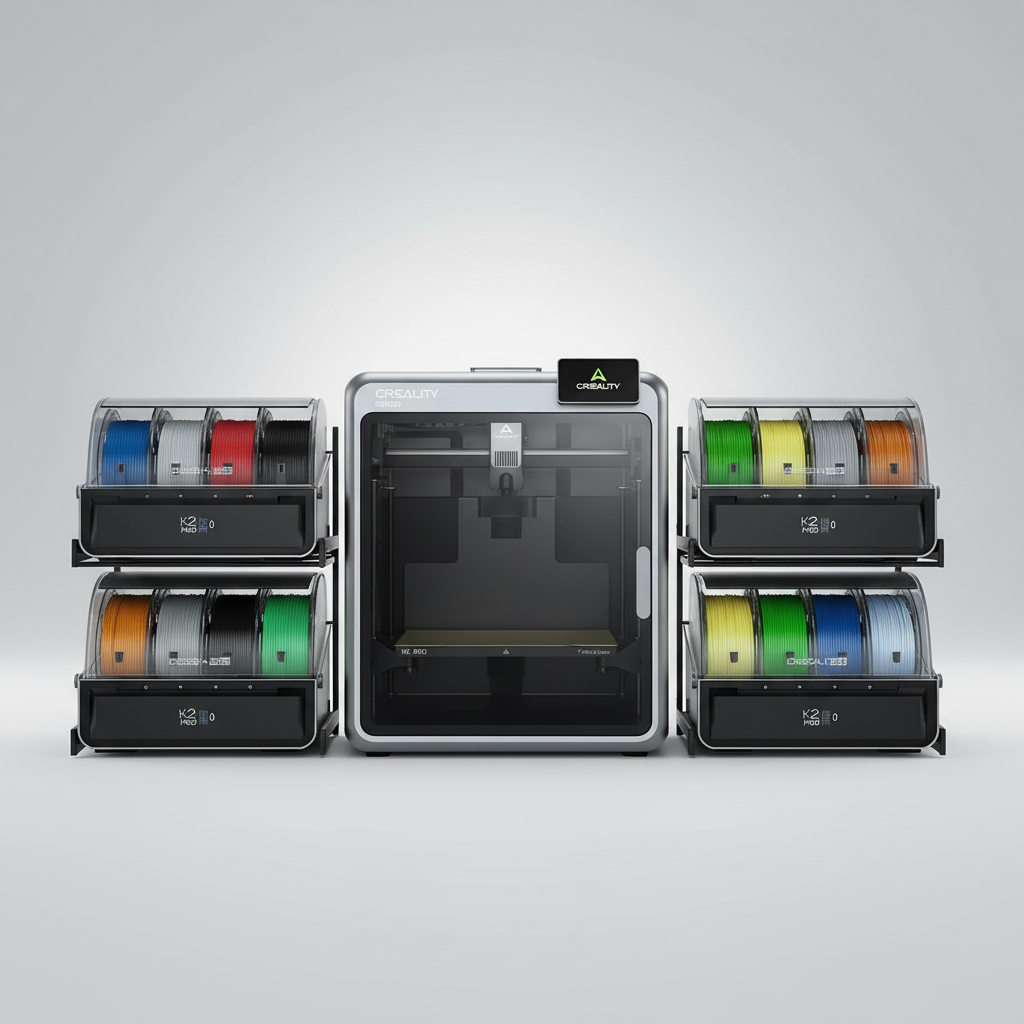 Creality K2 Pro Combo (A) 3D Printer, Multicolor Color Printing with CFS, 600mm/s High-Speed, Dual AI Camera, Active Chamber Heating, Auto Leveling, Large Build Volume 300×300×300mm — product image