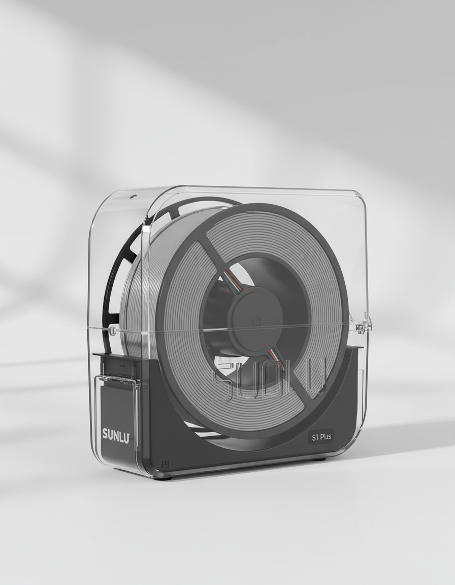 SUNLU Filament Dryer Box 2026 New Upgrade S1 Plus, Black | Fan Design, Keeps 1.75 2.85 3.00mm Filament Dry, Compatible with PLA PETG ABS, Filament Storage & Dehydrator — product image