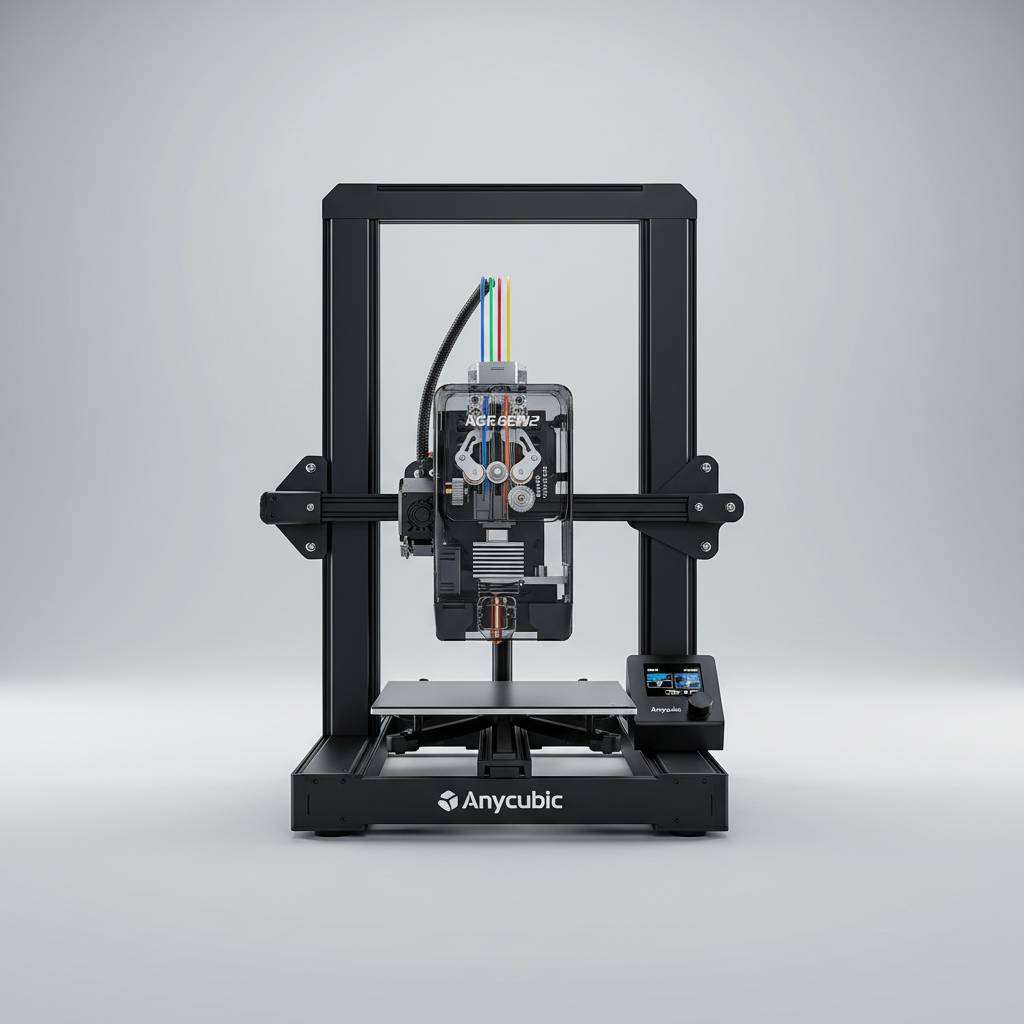 Anycubic Kobra X Multicolor 3D Printer, Easy Setup with Native 4-Color Printing Up 19 Color, 600mm/s Fast 3D Printing, AI Camera, Quiet 45dB, 260mm³, FDM for Kids Beginners Family Makers Professional — product image
