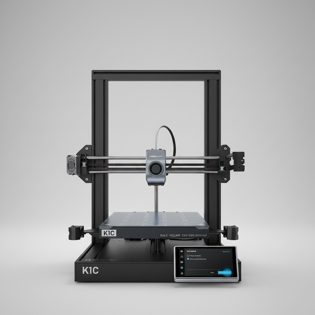 Creality K1C 3D Printer, 3D Printers with 600mm/s Fast Printing Speed, Support Carbon Fiber Filament 300℃ High-Temp Print, Auto Leveling and Clog-Free Direct Extruder 8.66x8.66x9.84 inch — product image