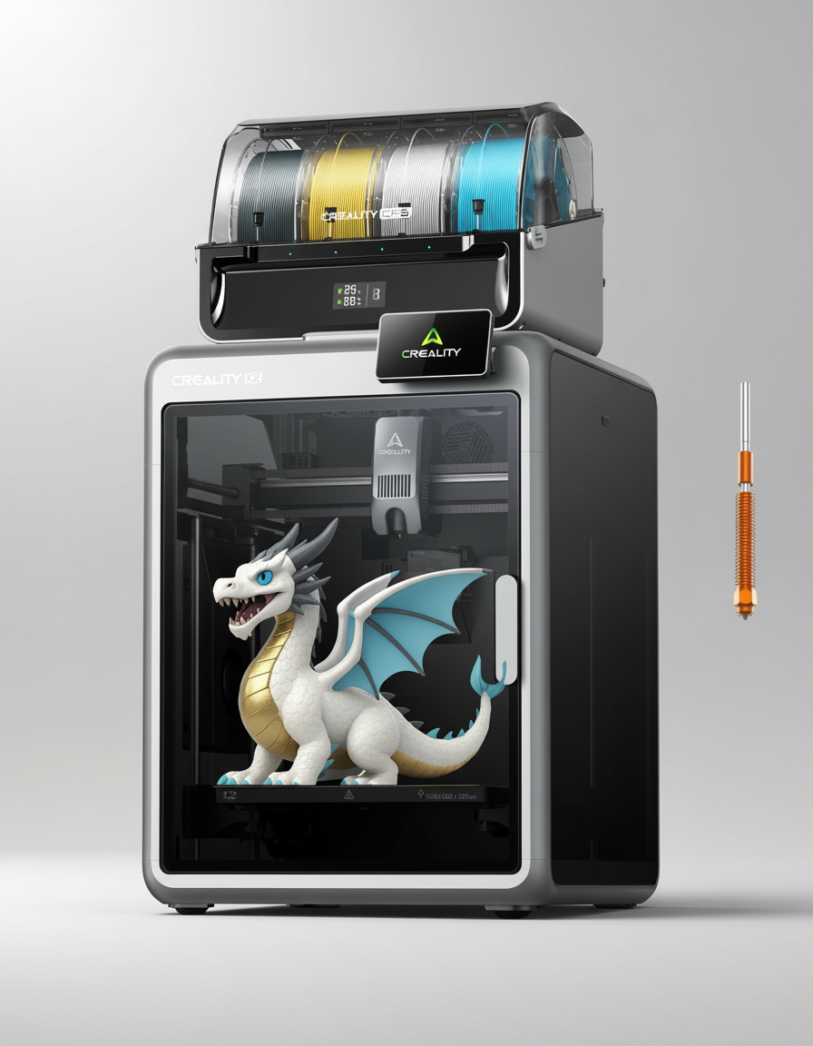 Creality K2 Combo Review: Fast, Multicolor 3D Printing for All Skill Levels