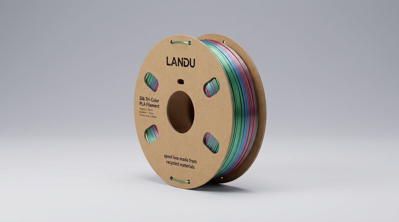 LANDU Silk Tri-Color PLA Filament Review: Visual Impact, Low Fuss