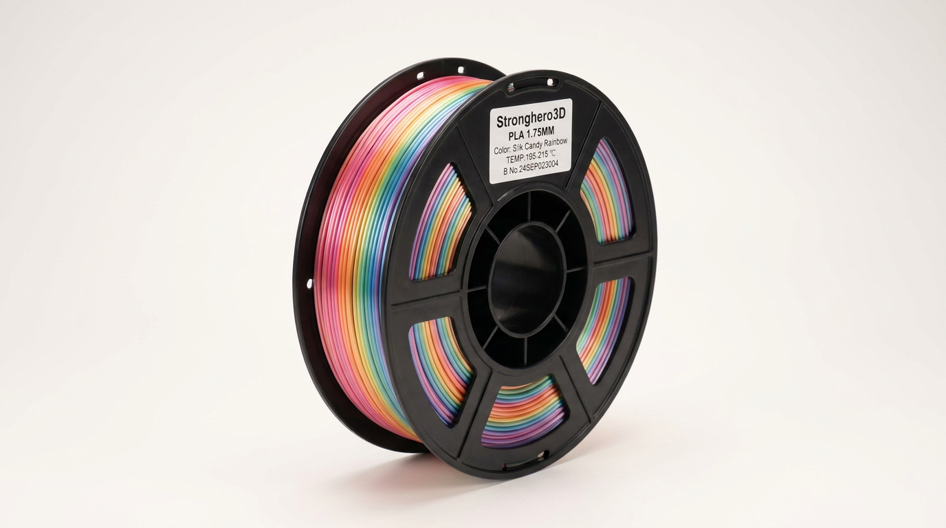 Stronghero3D Silk Rainbow PLA: A Vibrant, Specialized Filament