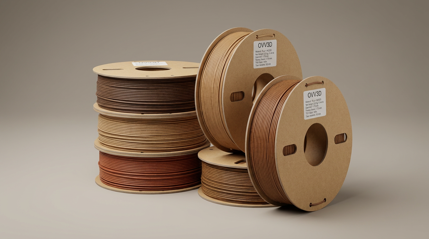 OVV3D Wood PLA Filament Bundle Review: Realistic Textures for 3D Prints