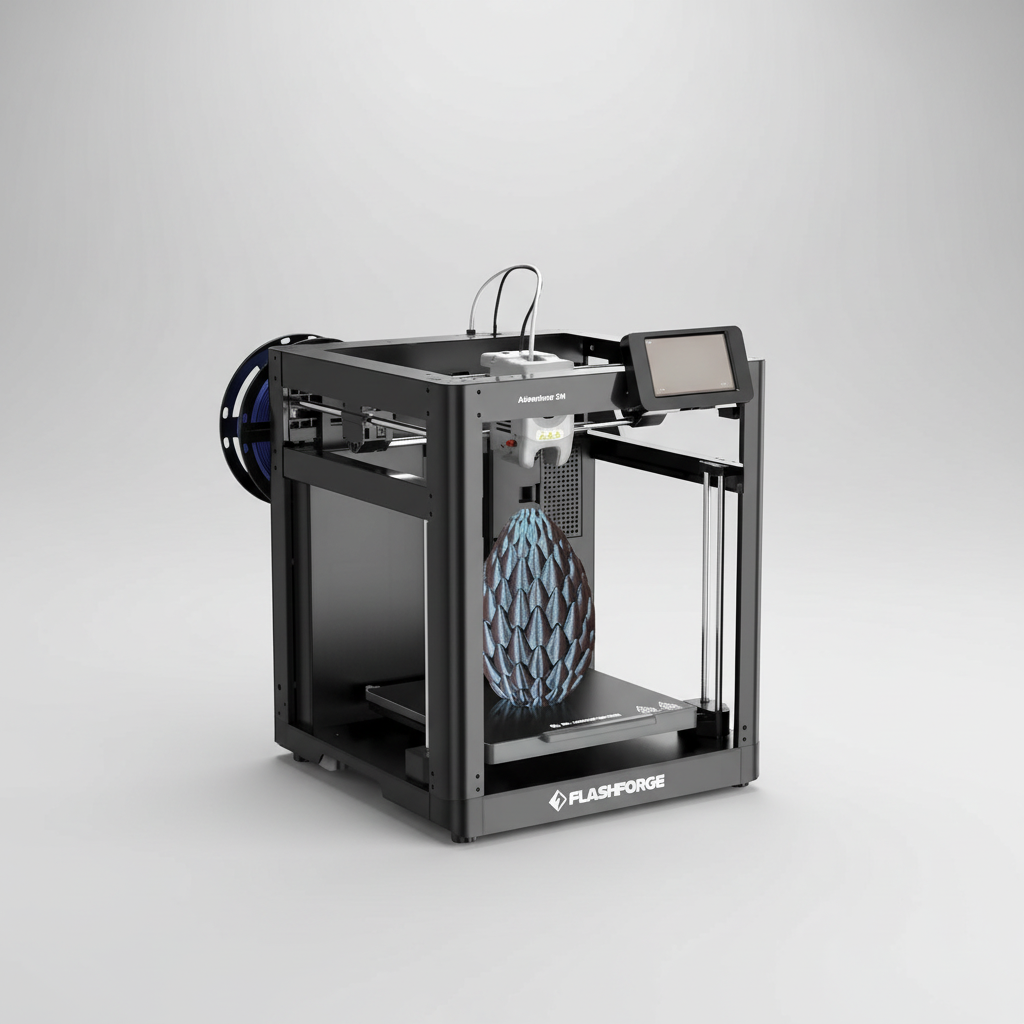 FLASHFORGE Adventurer 5M 3D Printer with Fully Auto Leveling, Max 600mm/s High Speed Printing, 280°C Direct Extruder with 3S Detachable Nozzle, CoreXY All Metal Structure, Print Size 220x220x220mm — product image