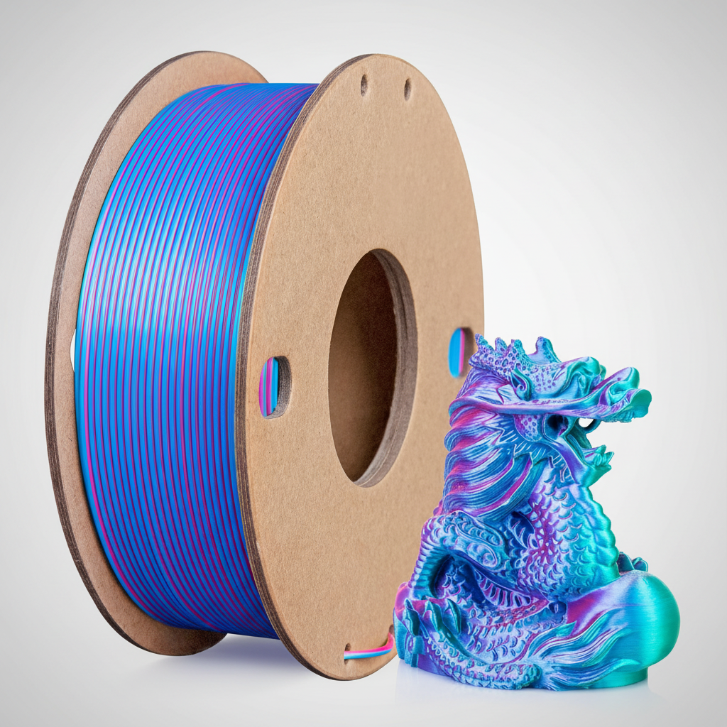 3Dgenius Silk Triple Color PLA Filament Review: A Budget-Friendly Stunner