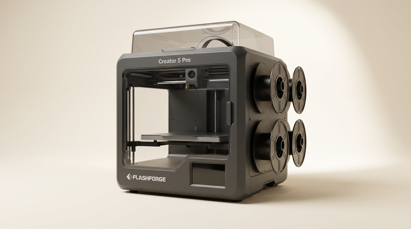 FLASHFORGE Creator 5 Pro Review: Multi-Toolhead Efficiency