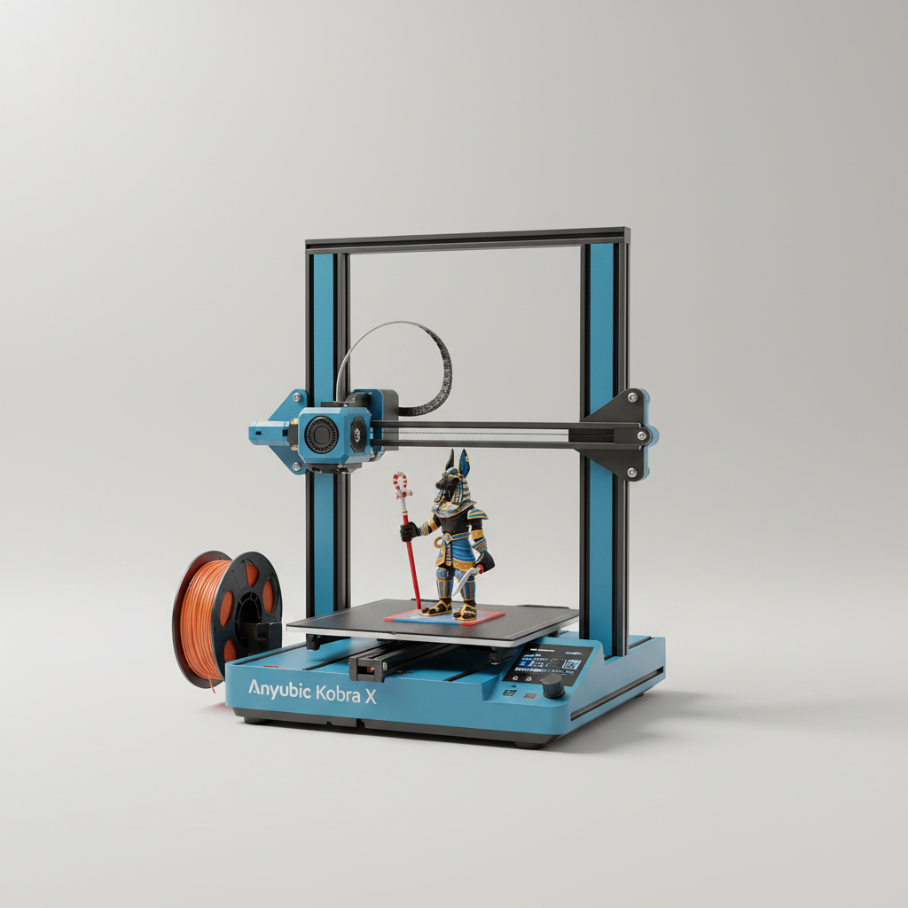 Anycubic Kobra X Multicolor 3D Printer, 2X Faster & Easy One-Click Printing, 600mm/s High Speed 3D Printers for Beginners & Kids, 4-Color Built-in, 260x260x260m³, Easy to Use FDM 3D Printer — product image