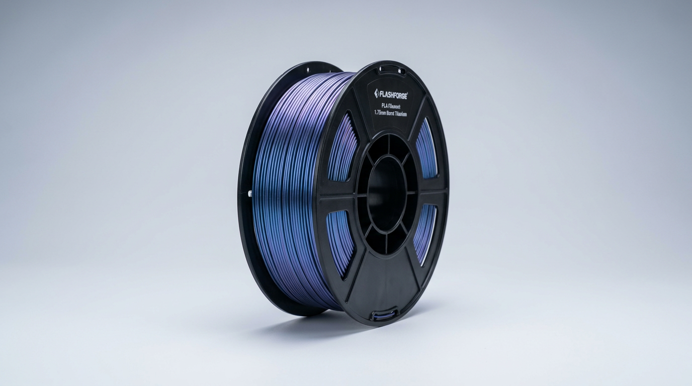 FLASHFORGE PLA Filament Review: Burnt Titanium Color Swatch