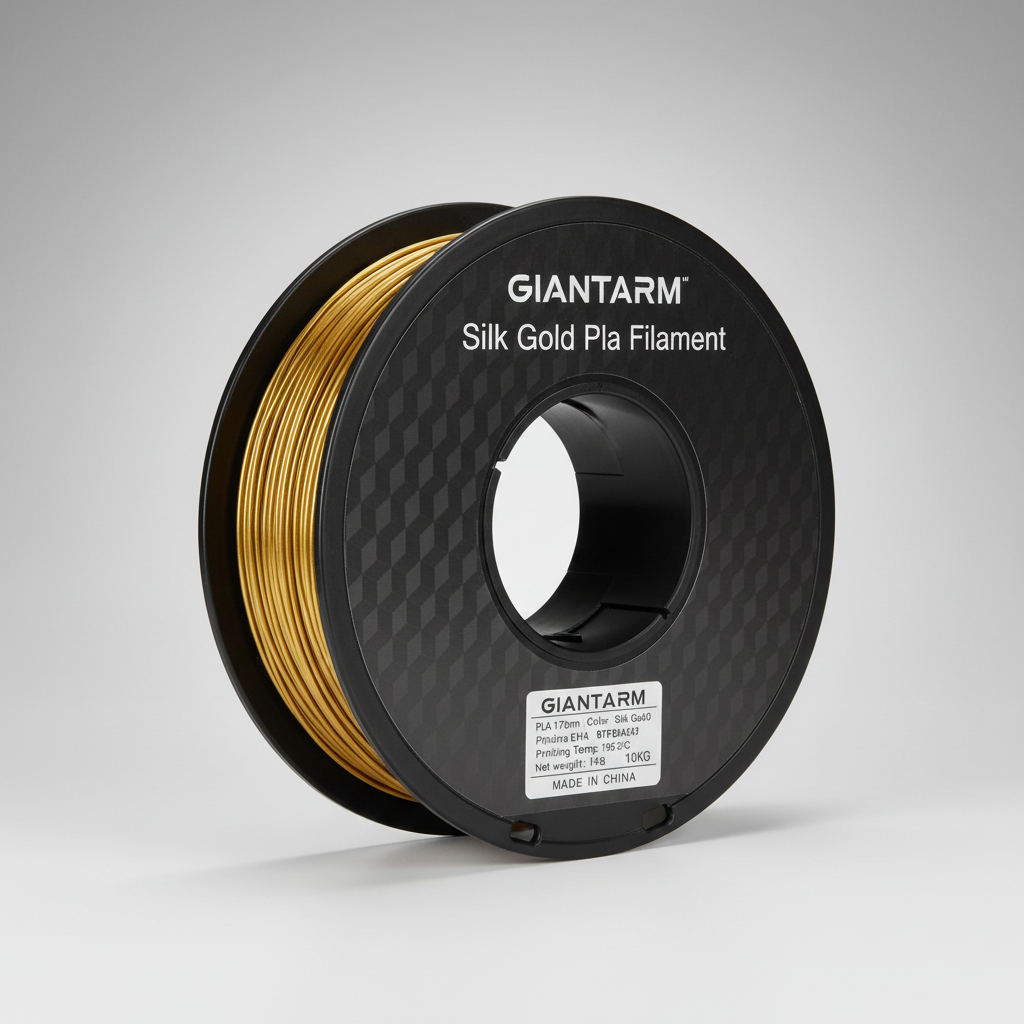 GIANTARM 3D Printer Filament, Silk Gold Pla Filament, 1Kg(2.2lbs) Spool, 1.75mm Dimension Accuracy +/- 0.03mm, 3D Printing Filament — product image